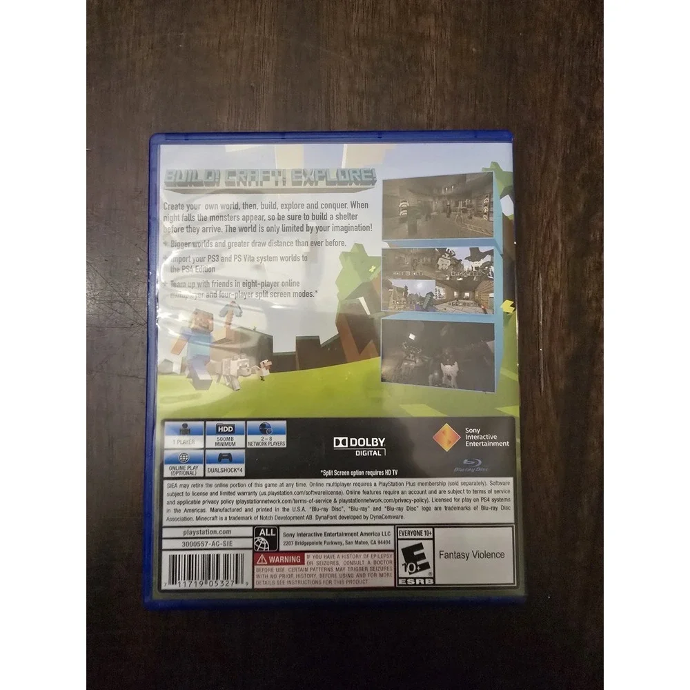 Minecraft PlayStation 4 Edition Sony PS4 Video Game